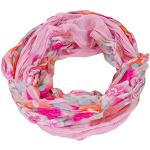 Pinke Tubehalstørklæder i Polyester Størrelse XL med Blomstermønster til Damer 