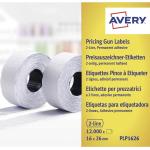 Avery-Zweckform Prisetiketter PLP1626 Permanent vedhæftningsevne Etiket-bredde: 26 mm Etikethøjde: 16 mm Hvid 12000 stk