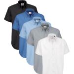 Blå B&C Kortærmede skjorter i Bomuld med korte ærmer Størrelse XL til Herrer 