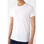 Hvide B&C Bæredygtige T-shirts med rund hals i Polyester Størrelse XL til Herrer 