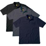 Blå Bæredygtige Kortærmede polo shirts i Bomuld med korte ærmer Størrelse XL med Sildeben 