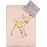Baby sengetøj 70x100 cm - Bambi og blomster - 2 i 1 design - 100% bomulds sengetøj