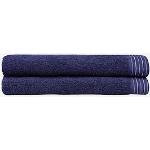 Blå Badehåndklæder i Bomuld 70x140 2 stk 