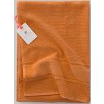 Orange Badehåndklæder i Frotté 70x140 med Striber 