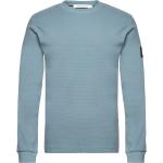 Blå Calvin Klein Jeans Langærmede t-shirts Størrelse XL 