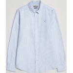 Blå Barbour Lifestyle Oxford skjorter i Bomuld Button down Størrelse XL med Striber til Herrer 