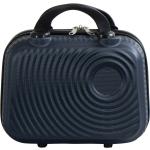 Beautyboks - Praktisk håndbagage kuffert - Str. Small med mørkeblå cirkler
