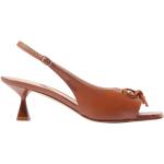Brune Scarosso Sommer Slingback sandaler i Læder Hælhøjde 5 - 7 cm Størrelse 37.5 til Damer på udsalg 