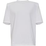 Hvide The Attico T-shirts med Skulderpuder Størrelse XL til Damer 