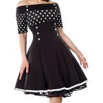 Belsira - Vintage-Kleid - schwarz/weiß/dots - XS