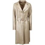 Beige HERNO Trench coats i Hør Størrelse XL til Damer på udsalg 