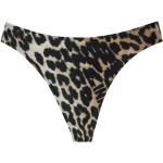 Brune Ganni Bikinitrusser med Leoparder med Udskæringer Størrelse XL til Damer på udsalg 