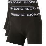 Sorte Björn Borg Boksershorts i Bomuld Størrelse XL 3 stk til Herrer 
