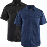 Marineblå Blakläder Kortærmede skjorter i Kiper med korte ærmer Størrelse XL til Herrer 