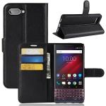 Sorte Elegant Mobilpung Blackberry Key2 covers i Læder på udsalg 