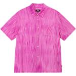 Pinke Stüssy Kortærmede skjorter i Viskose med korte ærmer Størrelse XL til Herrer 