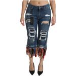 Blå Dolce & Gabbana Lavtaljede jeans i Bomuld Størrelse XL til Damer på udsalg 