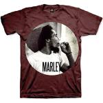 Bob Marley Smokin Circle offizielles Herren Neues Red T Shirt, Rot (Dark Red), L