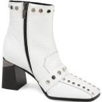 Hvide LAURA BELLARIVA Læderstøvler i Læder med Nitter med standardsål Størrelse 36 til Damer på udsalg 