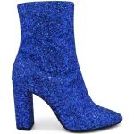 Blå Ankelstøvler med Glitter Med lynlåse Størrelse 37 til Damer på udsalg 