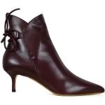 Bordeaux Francesco Russo Læderstøvler i Læder Størrelse 40 til Damer på udsalg 