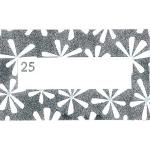 Hvide Bordkort i Sølv med Blomstermønster på udsalg 