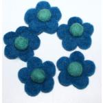 Blå Bordkort med Blomstermønster på udsalg 