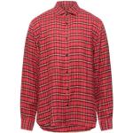 Røde Klassiske Langærmede skjorter i Flonel Med lange ærmer Størrelse XL til Herrer på udsalg 