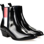 Sorte Klassiske Tommy Hilfiger Læderstøvler i Læder med bred sål med spidse skosnuder Størrelse 37 til Damer på udsalg 
