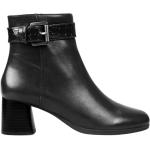 Sorte Geox Læderstøvler i Læder Med lynlåse Størrelse 38.5 til Damer på udsalg 