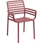 Røde Brafab Spisebordsstole i Plastik Med Armlæn 6 stk 