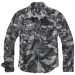 Grå Brandit Langærmede skjorter Med lange ærmer Størrelse XL med Camouflage til Herrer 