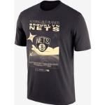 Grå Brooklyn Nets Nike NBA T-shirts i Bomuld Størrelse XL til Herrer på udsalg 