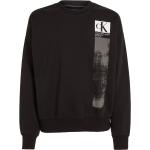 Brushstroke Crew Neck Tops Sweatshirts & Hoodies Sweatshirts Black Calvin Klein Jeans