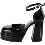 Sorte Elegant Buffalo Sommer Sandaler med hæl i Polyurethane Stilethæle Størrelse 42 til Damer 