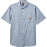 Builders Mechanic S/S Wvn Tops Shirts Short-sleeved Blue Brixton