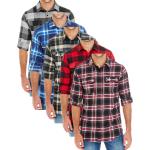Burnside Langærmede skjorter i Flonel Størrelse 3 XL med Tern til Herrer 