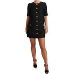 Sorte Korte Dolce & Gabbana Aftenkjoler i Silke med korte ærmer Størrelse XL til Damer på udsalg 