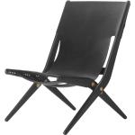 by Lassen Saxe Chair, Blackstained Oak/black Leather Str 67,0 - 60,0 - 84,0 - Loungestole Læder