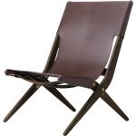 by Lassen Saxe Chair, Dark Oiled Oak/brown Leather Str 67,0 - 60,0 - 84,0 - Loungestole Læder
