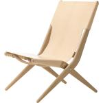 by Lassen Saxe Chair, Natural Oak/natural Leather Str 67,0 - 60,0 - 84,0 - Loungestole Læder