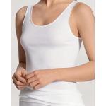 Calida Women's Top ohne Arm Light Plain Vest, White (Weiss 001), Small