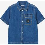 Blå Calvin Klein Kortærmede skjorter til børn i Bomuld Størrelse 152 på udsalg 