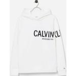 Hvide Calvin Klein Hættetrøjer til børn i Bomuld Størrelse 128 på udsalg 