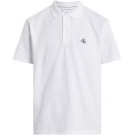 Hvide Calvin Klein Sommer Polo shirts i Bomuld Størrelse XL til Herrer 