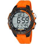Calypso Unisex Digital Watch with LCD Dial Digital Display and Orange Plastic Strap K5607/1