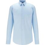 Blå Business HUGO BOSS BOSS Langærmede skjorter i Bomuldsblanding Med lange ærmer Størrelse 3 XL til Herrer 