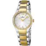 Candino Women's Quartz Watch with White Dial Analogue Display and Gold Stainless Steel Bracelet C4538/1