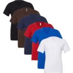 Blå Kortærmede t-shirts i Jersey med V-udskæring med korte ærmer Størrelse XXL til Herrer 