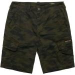 Grønne Superdry Chino shorts Størrelse XL med Camouflage til Herrer på udsalg 